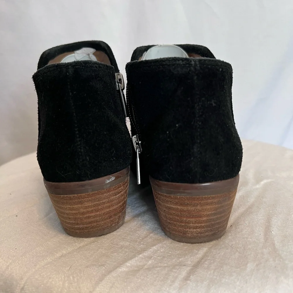 Lucky Brand Black Leather Ankle Boots size 6 1/2. - Picture 3 of 9